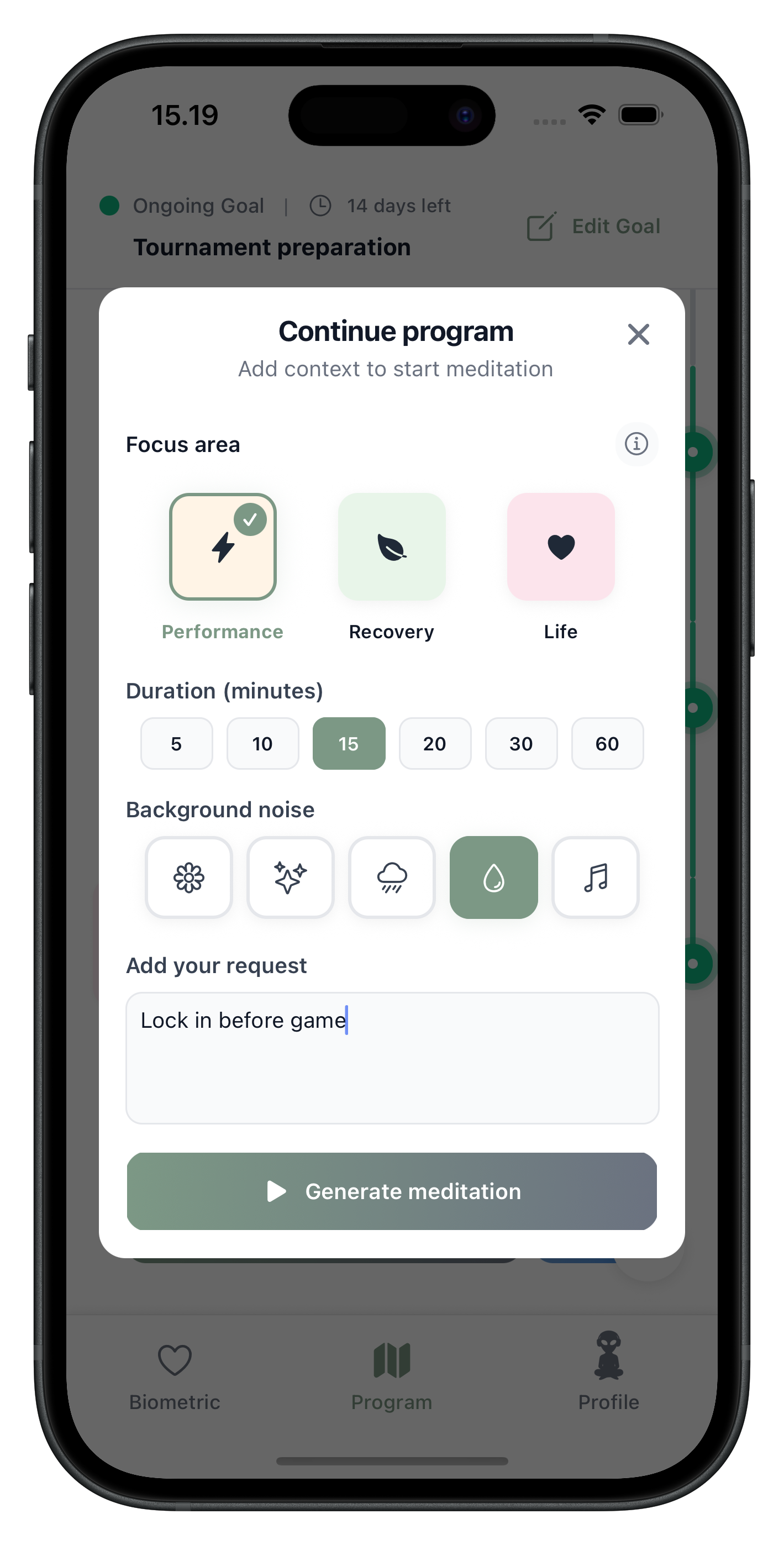 Sessions for every need